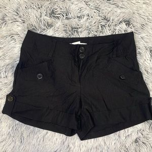 Black Dress Mini Shorts